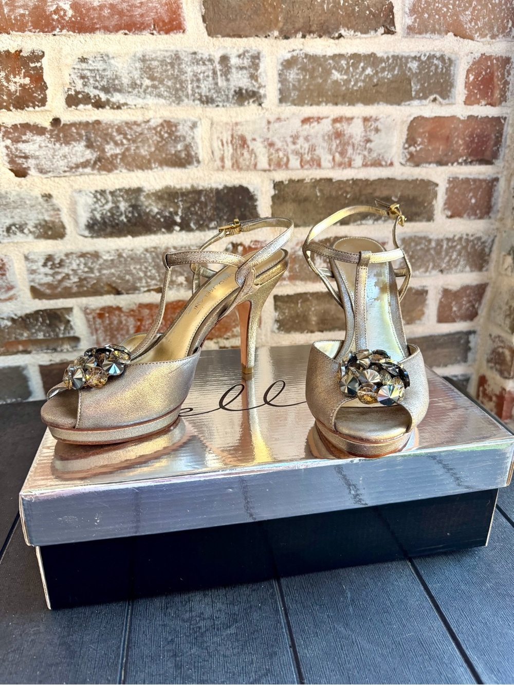 ✨ Stunning Antonio Melani "Sessilee" Jeweled T-Strap Heels! ✨